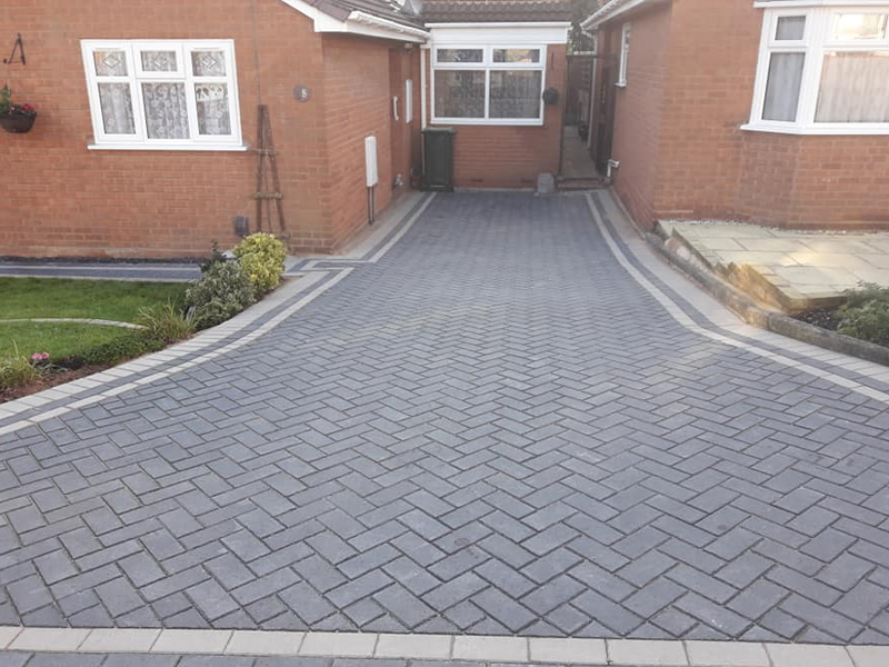 Block paving in West Midlands